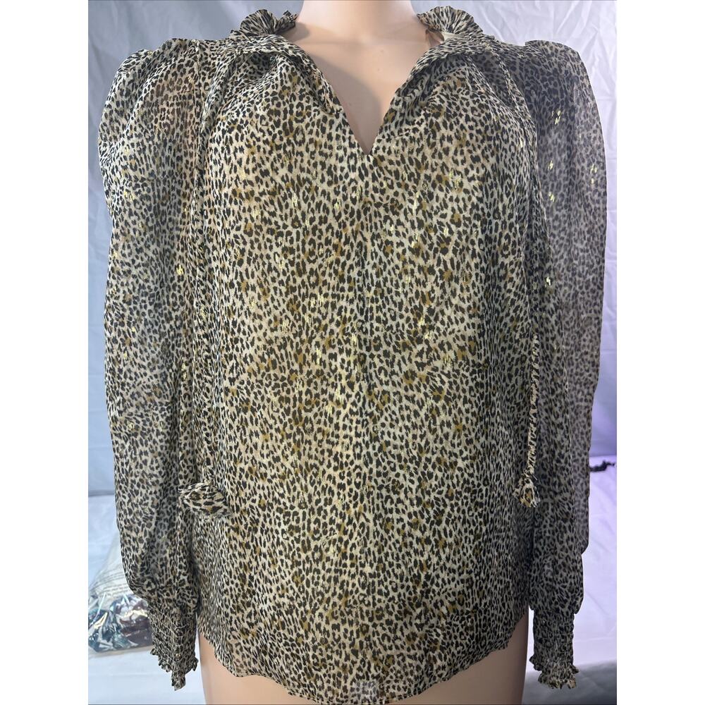 CeCe Leopard Print Blouse - Picture 5 of 16
